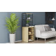 Стол-тумба трансформер Смарт 3/2 с этажеркой Ferrum-decor 1430x1450x600 Черный металл ДСП Дуб Сонома 16 мм (FRD-105119) - фото 6