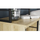 Стол-тумба трансформер Смарт 3/2 с этажеркой Ferrum-decor 1430x1450x600 Черный металл ДСП Дуб Сонома 16 мм (FRD-105119) - фото 5