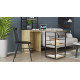 Стол-тумба трансформер Смарт 3/2 с этажеркой Ferrum-decor 1430x1450x600 Черный металл ДСП Дуб Сонома 16 мм (FRD-105119) - фото 2
