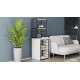Стол-тумба трансформер Смарт 3/1 с этажеркой Ferrum-decor 1430x1450x500 Черный металл ДСП Белое 16 мм (FRD-105109) - фото 6