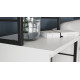 Стол-тумба трансформер Смарт 3/1 с этажеркой Ferrum-decor 1430x1450x500 Черный металл ДСП Белое 16 мм (FRD-105109) - фото 5