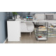 Стол-тумба трансформер Смарт 3/1 с этажеркой Ferrum-decor 1430x1450x500 Черный металл ДСП Белое 16 мм (FRD-105109) - фото 3
