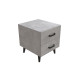 Тумба Віва 2 на конусних ніжках Ferrum-decor 41x35x40 Чорний метал ДСП Бетон 16 мм (FRD-106809) - фото 2