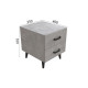 Тумба Віва 2 на конусних ніжках Ferrum-decor 41x35x40 Чорний метал ДСП Бетон 16 мм (FRD-106809) - фото 4
