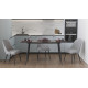 Стіл кухонний розкладний Данді на конусних ногах Ferrum-decor 75x120(160)x60 Чорний метал ДСП Сосна Кембра 16 мм (FRD-106770) - фото 2