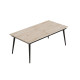 Стол трансформер журнальный Dandi Small Ferrum-decor 45x120(160)x60 Черный металл ДСП Дуб Сан-Марино 16 мм (FRD-106790) - фото 9