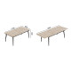 Стол трансформер журнальный Dandi Small Ferrum-decor 45x120(160)x60 Черный металл ДСП Дуб Сан-Марино 16 мм (FRD-106790) - фото 3