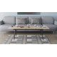 Стол трансформер журнальный Dandi Small Ferrum-decor 45x120(160)x60 Черный металл ДСП Дуб Сан-Марино 16 мм (FRD-106790) - фото 5