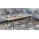 Стол трансформер журнальный Dandi Small Ferrum-decor 45x120(160)x60 Черный металл ДСП Дуб Сан-Марино 16 мм (FRD-106790) - фото 8