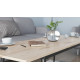 Стол трансформер журнальный Dandi Small Ferrum-decor 45x120(160)x60 Черный металл ДСП Дуб Сан-Марино 16 мм (FRD-106790) - фото 4