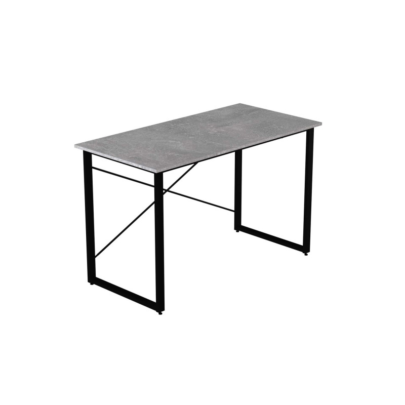 Стол письменный Дейв Ferrum-decor 75x120x60 Черный металл ДСП Бетон 16 мм (FRD-106440)
