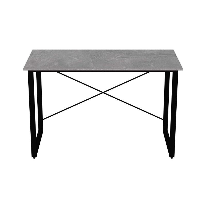 Стол письменный Дейв Ferrum-decor 75x120x60 Черный металл ДСП Бетон 16 мм (FRD-106440)