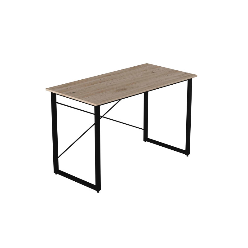 Стол письменный Дейв Ferrum-decor 75x100x60 Черный металл ДСП Дуб Сан-Марино 32 мм (FRD-106470)