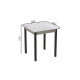 Стіл кухонний Ferrum-decor Агата 75x80x80 Чорний ДСП Бетон 16мм (FRD-105560) - фото 3