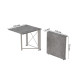 Стол-книжка трансформер Орион 1 Ferrum-decor 750x810x730 Белый металл ДСП Бетон 16 мм (FRD-104610) - фото 4