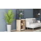 Стол-тумба трансформер Смарт 3/1 с этажеркой Ferrum-decor 1430x1450x500 Черный металл ДСП Дуб Сан-Марино 16 мм (FRD-105110) - фото 9