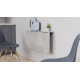 Обеденный стол-трансформер Ника настенный Ferrum-decor 420x900x500 Черный металл ДСП Бетон 16 мм (FRD-105170) - фото 4