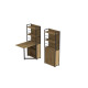 Стіл книжка з етажеркою Практик 2 Ferrum-decor 1555x640x990 Чорний метал ДСП Дуб Артизан 16 мм (FRD-104630) - фото 4
