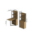 Стіл книжка з етажеркою Практик 2 Ferrum-decor 1555x640x990 Чорний метал ДСП Дуб Артизан 16 мм (FRD-104630) - фото 2
