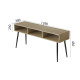 Тумба під телевізор Кентукі Ferrum-decor 45x139x38 Чорний метал ДСП Дуб Сонома 16 мм (FRD-106730) - фото 5