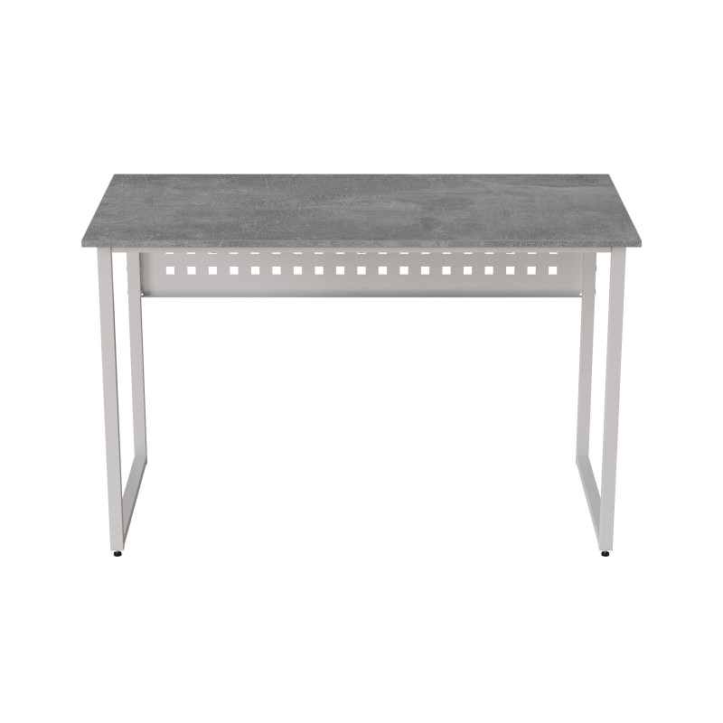 Стол письменный Майк Ferrum-decor 75x140x60 Белый металл ДСП Бетон 16 мм (FRD-106520)
