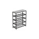 Полка для обуви Слайм 4 Ferrum-decor 820x630x260 Черный металл ДСП Белое 16 мм (FRD-105160) - фото 8
