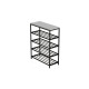 Полка для обуви Слайм 4 Ferrum-decor 820x630x260 Черный металл ДСП Белое 16 мм (FRD-105160) - фото 2
