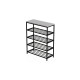 Полка для обуви Слайм 4 Ferrum-decor 820x630x260 Черный металл ДСП Белое 16 мм (FRD-105160) - фото 9