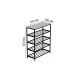 Полка для обуви Слайм 4 Ferrum-decor 820x630x260 Черный металл ДСП Белое 16 мм (FRD-105160) - фото 7