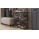 Полка для обуви Слайм 4 Ferrum-decor 820x630x260 Черный металл ДСП Белое 16 мм (FRD-105160) - фото 4