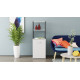 Стол-тумба трансформер Смарт 4/2 с этажеркой Ferrum-decor 1430x1450x600 Черный металл ДСП Белое 16 мм (FRD-105130) - фото 11