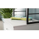 Стол-тумба трансформер Смарт 4/2 с этажеркой Ferrum-decor 1430x1450x600 Черный металл ДСП Белое 16 мм (FRD-105130) - фото 5