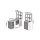 Стол-тумба трансформер Смарт 4/2 с этажеркой Ferrum-decor 1430x1450x600 Черный металл ДСП Белое 16 мм (FRD-105130) - фото 8