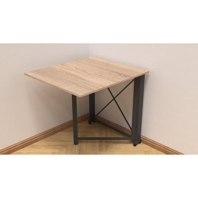 Стіл-книга трансформер Оріон 1 Ferrum-decor 750x810x730 Чорний метал ДСП Дуб Сонома 16 мм (FRD-104600)