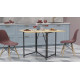 Стіл трансформер книжка Вуді Ferrum-decor 75x130x90 Чорний метал ДСП Дуб Артизан 16 мм (FRD-106750) - фото 3