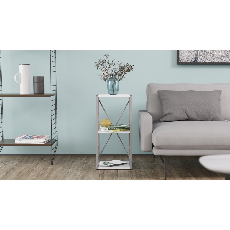 Етажерка 3/34 Ferrum-decor Серії Конект 73x34x28 сірий ДСП Біле 16мм (FRD-104301)