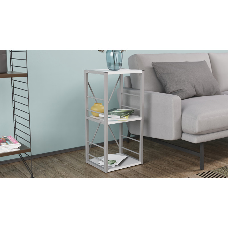 Етажерка 3/34 Ferrum-decor Серії Конект 73x34x28 сірий ДСП Біле 16мм (FRD-104301)