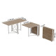Стіл-книга трансформер Оріон 2 Ferrum-decor 750x1520x730 Білий метал ДСП Дуб Сан-Марино 16 мм (FRD-104591) - фото 7
