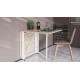 Стіл-книга трансформер Оріон 2 Ferrum-decor 750x1520x730 Білий метал ДСП Дуб Сан-Марино 16 мм (FRD-104591) - фото 2