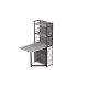 Стіл книжка з етажеркою Практик 2 Ferrum-decor 1555x640x990 Чорний метал ДСП Бетон 16 мм (FRD-104631) - фото 5
