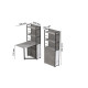 Стіл книжка з етажеркою Практик 2 Ferrum-decor 1555x640x990 Чорний метал ДСП Бетон 16 мм (FRD-104631) - фото 4