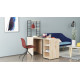 Стол-тумба трансформер Смарт 4/2 с этажеркой Ferrum-decor 1430x1450x600 Черный металл ДСП Дуб Сан-Марино 16 мм (FRD-105131) - фото 11