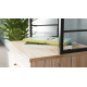Стол-тумба трансформер Смарт 4/2 с этажеркой Ferrum-decor 1430x1450x600 Черный металл ДСП Дуб Сан-Марино 16 мм (FRD-105131) - фото 9