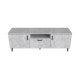Тумба Лестер на конусних ніжках Ferrum-decor 48x139x38 Чорний метал ДСП Бетон 16 мм (FRD-106801) - фото 2