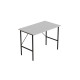 Стол письменный Line Тайм Ferrum-decor 75x100x60 Черный металл ДСП Белое 16 мм (FRD-104871) - фото 2