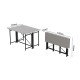 Стіл-книга трансформер Оріон 3 Ferrum-decor 750x1150x880 Чорний метал ДСП Біле 16 мм (FRD-105081) - фото 2