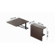 Стіл розкладний Олександр 1 Ferrum-decor 750x600x700 Чорний метал ДСП Біле 16 мм (FRD-104892) - фото 4