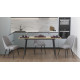 Стіл кухонний розкладний Данді на конусних ногах Ferrum-decor 75x120(160)x60 Чорний метал ДСП Дуб Сонома 16 мм (FRD-106772) - фото 5
