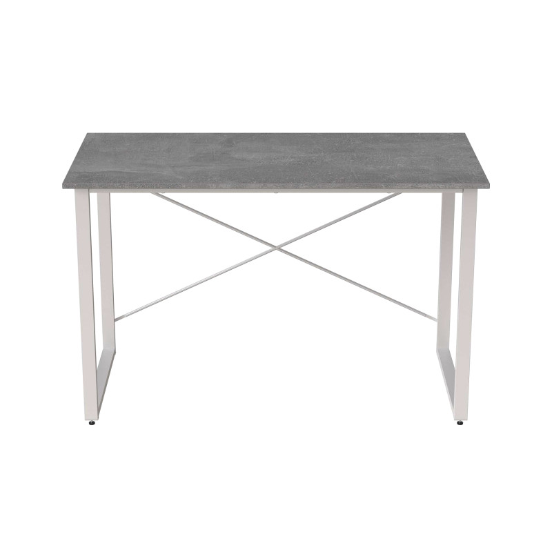 Стіл письмовий Дейв Ferrum-decor 75x120x70 Білий метал ДСП Бетон 32 мм (FRD-106462)