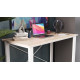 Письмовий стіл Ferrum-decor Драйв 75x120x60 Білий метал ДСП Дуб Сан-Марино 32 мм (FRD-103332) - фото 3